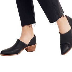 Madewell Black Leather Ankle Booties